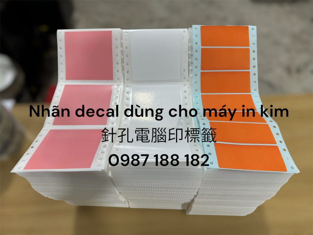 Tem liên tục dùng cho máy in kim